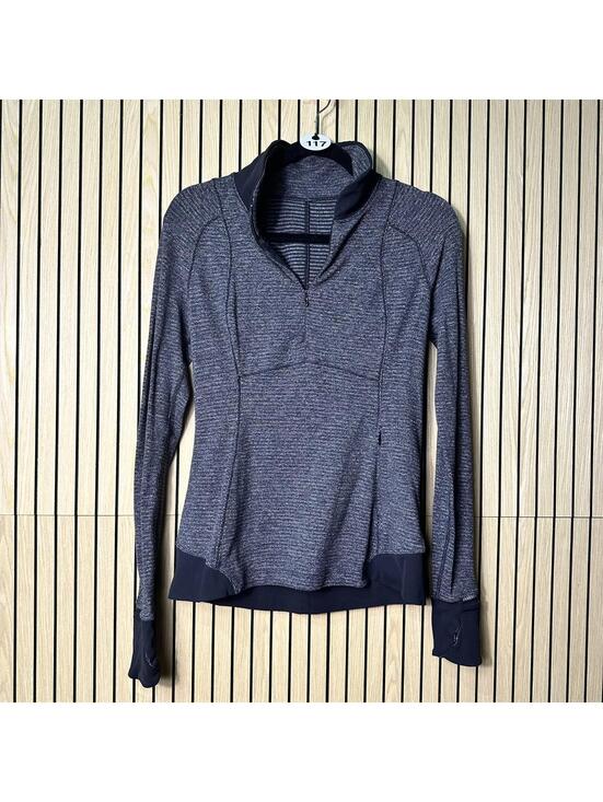 Tops - 117 Lululemon Women's Long Sleeve Athletic Pullover (Size 8, Gray/Black, EUC)